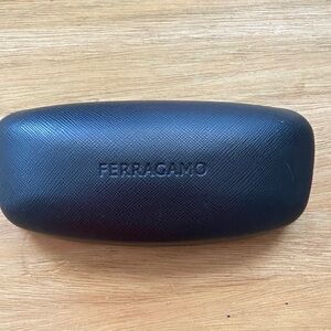 FERRAGAMO Sunglasses Glasses Case with Logo black in good condition